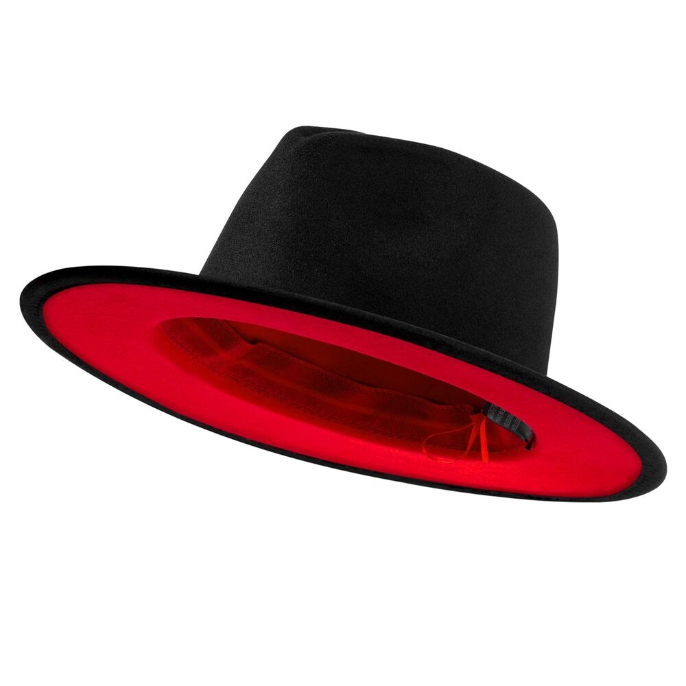 8860 Fedora Hats & Wide Brim Fedora Felt Panama Hat 's Dress Hats with Belt
